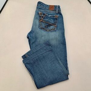 BKE Jeans Adult 28x22 Blue Star Flare Distressed Women’s